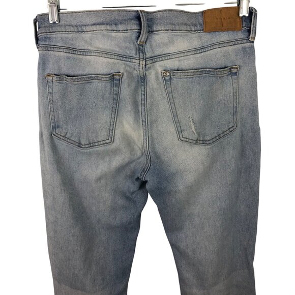 H&amp;M Men’s Distressed Blue Denim Skinny Fit Jeans Size 32x32 Light Wash - Picture 7 of 13